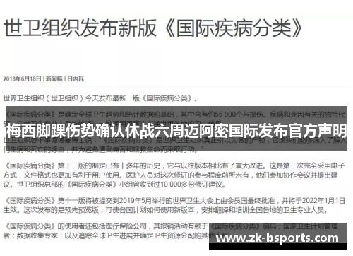 梅西脚踝伤势确认休战六周迈阿密国际发布官方声明 梅西脚踝伤势确认休战六周迈阿密国际发布官方声明